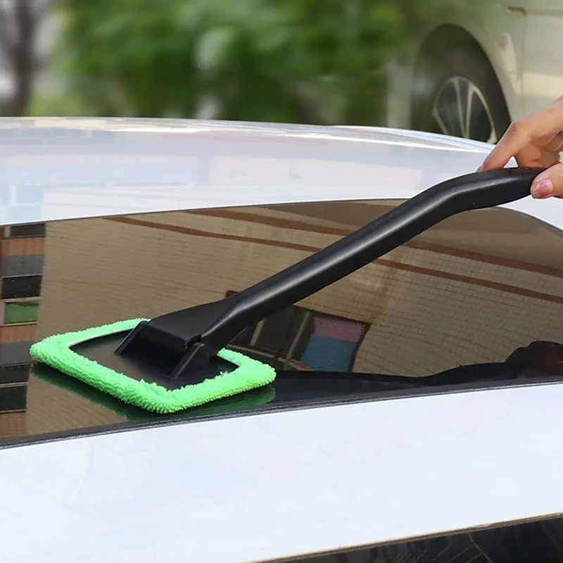 Interior Detailing Kit - รถชุดแปรงทําความสะอาดหน้าต่างกระจกไมโครไฟเบอร์ทําความสะอาดเครื่องมือภายในภายในกระจกรถยนต์ Wiper ยาวรถ Acce