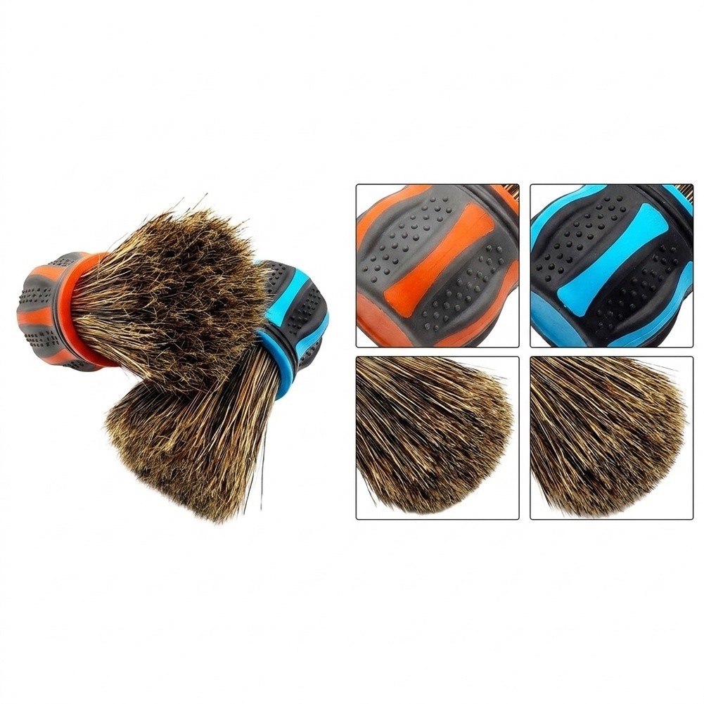 Dirt Brush Interior - แปรงสำหรับทำความสะอาดภายในรถยนต์ แปรงสำหรับงานดีเทลลิ่งรถยนต์ ดีไซน์กะทัดรัด เครื่องมือกำจัดสิ่งสกปรก ด้ามจับยางกันลื่น
