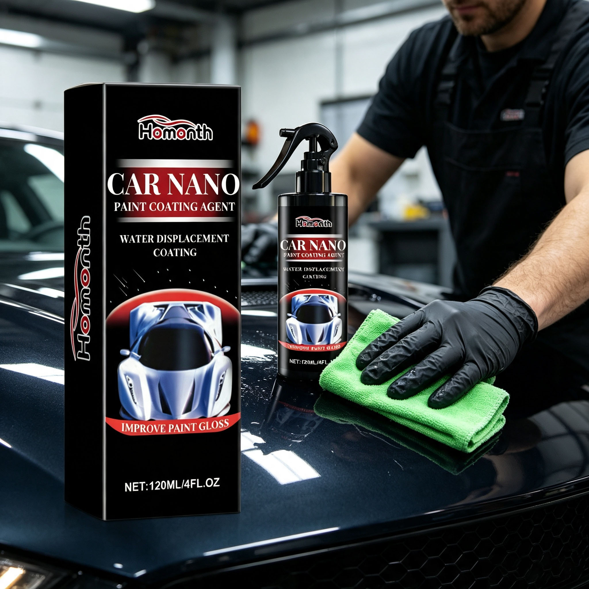 สเปรย์เคลือบนาโนสำหรับรถยนต์ H - Car Wax Ceramic Coating บทวิจารณ์และราคา